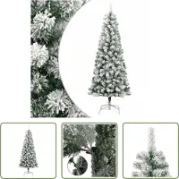 The Living Store Sapin de Noël artificiel pliable enneigé 240 cm
