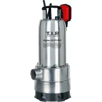 T.I.P. - Pompe Submersible Eaux Usées Tip - Inox, 20 000 L/h, Aspiration Plate, Hauteur De Refoulement 8 M, Granulométrie 30 Mm, Maxima 350ipx Duo 30274