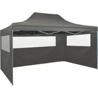 Syfax Tente pliable avec 3 parois 431x291x315 cm Anthracite