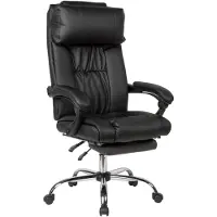 Amstyle Brüxxi Fauteuil de bureau Kettler, cuir synthétique, noir