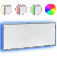Syfax Miroir de salle de bain à LED sonoma gris bois d'ingénierie