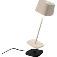 Zafferano Lampe De Table Led Ofelia Pro Sand, Rechargeable Et Dimmable