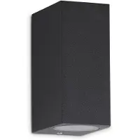Telefunken Applique murale d'extérieur LED SORIA, 5 W, 400 lm, IP44, anthracite, métal, incl., 2x GU10, 6,7 x 9,2 x 15,1 cm