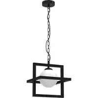 Milagro Suspension Diego noir et blanc 1xE14x40W en métal, dimensions : 90x25x25 cm, IP20,