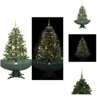 vidaXL Sapin de Noël à neige avec pied parapluie Vert 140 cm - Sapins de Noël