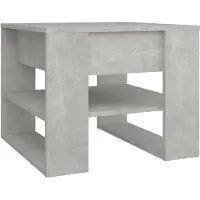 Syfax Table basse gris béton 55,5x55x45 cm bois d'ingénierie