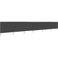 Syfax Paravent 6 panneaux Tissu 800 x 80 cm Gris