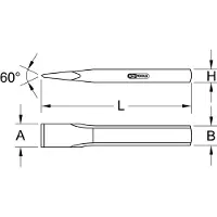 Ks Tools 162.0102 ciseaux à maçonnerie Ciseau à maçonnerie