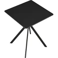 En.casa [] Table de salle à manger - Noir 60x60x75cm - Table de cuisine salle à manger table de réunion table de conférence
