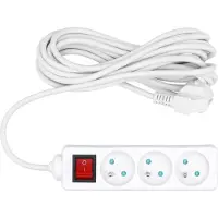 VOREL Multiprise 5m avec interrupteur 3-fois