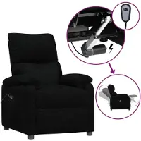 Syfax Fauteuil inclinable électrique Noir Tissu