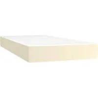Syfax Matelas de lit à ressorts ensachés fermeté moyenne Crème 90x190x20cm Similicuir
