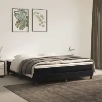 Syfax Matelas de lit à ressorts ensachés fermeté moyenne Noir 160x200x20 cm Velours