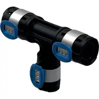 Geberit GE FlowFit, pièce en T, réduite, PPSU, d75 x 25 x 75 mm, 1 pièce.