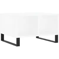Syfax Table basse Blanc 60x50x36,5 cm Bois d'ingénierie