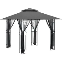 Syfax Belvédère avec parois latérales anthracite 300x300x270 cm acier