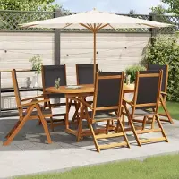 Prolenta Maison Exclusive - Ensemble de salle à manger de jardin 7 pièces en bois massif d'acacia