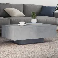 Prolenta Maison Exclusive - Table basse avec éclairage LED gris béton 85x55x31 cm