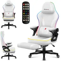 Huzaro Chaise de jeu Force 4.6 RGB White Mesh