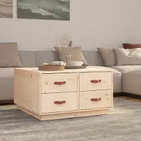 Prolenta Table basse exclusive - Dimensions : 80 x 80 x 45 cm - Bois massif de pin