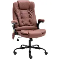 Syfax Chaise de bureau de massage marron clair similicuir daim