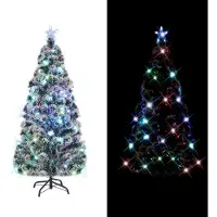 Prolenta Maison Exclusive - Sapin de Noël pré-illuminé avec support et LED, 210 cm, fibre de verre