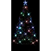Prolenta Maison Exclusive - Sapin de Noël pré-illuminé avec support et LED, 210 cm, fibre de verre