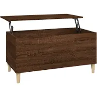 Syfax Table basse Chêne marron 90x44,5x45 cm Bois d'ingénierie