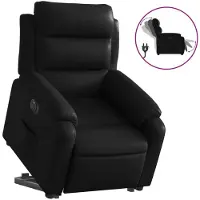 Syfax Fauteuil inclinable électrique noir similicuir