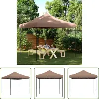 The Living Store Tente de réception Pop-Up pliante brune 292x292x315 cm