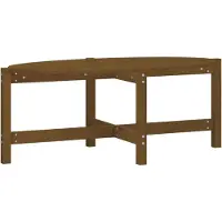 Syfax Table basse Marron miel 118x63x45 cm Bois massif de pin