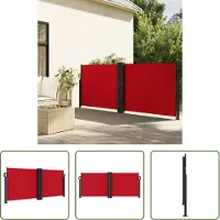 The Living Store Store latéral extensible rouge 100x1000 cm