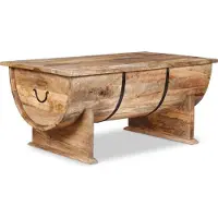 Syfax Table basse Bois de manguier massif 88x50x40 cm