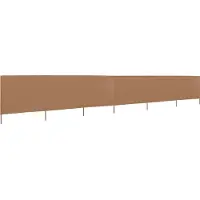 Syfax Paravent 6 panneaux Tissu 800 x 120 cm Taupe