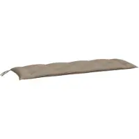 vidaXL Coussin pour banc de jardin Taupe 150x50x7 cm Tissu Oxford