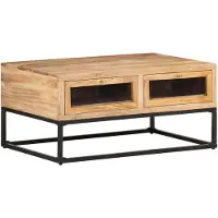 vidaXL Table basse 90x60x40 cm Bois massif Acacia - Table basse - Tables basses - Tables d'appoint