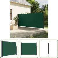 The Living Store Store latéral extensible vert foncé 160x600 cm