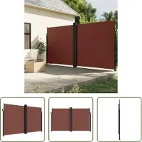 The Living Store Store latéral extensible brun 200x1000 cm