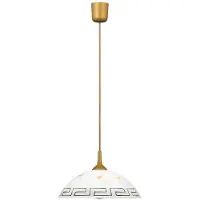 Rabalux Suspension 7652, 1 spot Etrusco, E27, bronze-argent-blanc, ronde, style méditerranéen, ø300 mm
