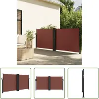 The Living Store Store latéral extensible brun 120x1200 cm