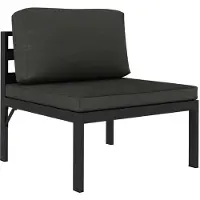 Syfax Canapé central sectionnel avec coussins Aluminium Anthracite