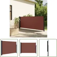 The Living Store Store latéral extensible Marron 140x300 cm
