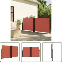 The Living Store Store latéral extensible rouge terracotta 140x1200 cm