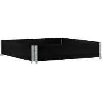 Syfax Collier de palette noir 100x100 cm bois de pin solide