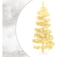 Syfax Arbre de Noël hélicoïdal pré-éclairé et support blanc 150cm PVC