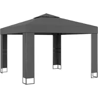Syfax Tonnelle avec toit double 3x3 m Anthracite