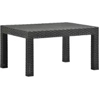 Syfax Table de jardin Anthracite 58x58x41 cm PP Rotin
