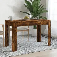 Prolenta Maison Exclusive - Table à manger en chêne fumé 120x60x76 cm Matériau dérivé du bois