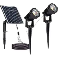 V-TAC Solar Spike Light - IP65 Waterproof - Noir - 90x2 Lumens - 3000K
