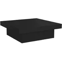 Syfax Table basse noir 90x90x28 cm bois d'ingénierie